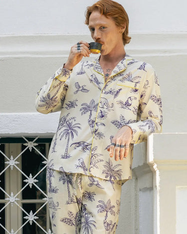 The Purple Gossip Pajama Set VON LOEBELL Collection