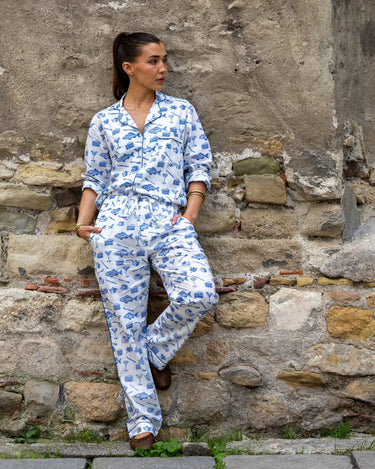The Unisex Midnight Kitchen Cotton Pyjamas VON LOEBELL Collection