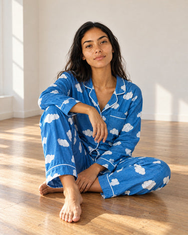 Unisex Organic Cotton Cloud Pajama Set VON LOEBELL Collection