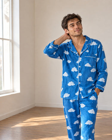 Unisex Organic Cotton Cloud Pajama Set VON LOEBELL Collection