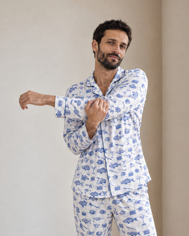 Midnight Kitchen Unisex Organic Cotton Pyjama Set VON LOEBELL Collection