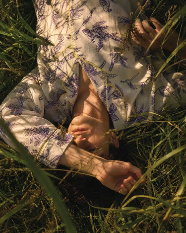 The Purple Gossip Pajama Set VON LOEBELL Collection