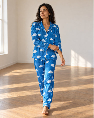 Unisex Organic Cotton Cloud Pajama Set VON LOEBELL Collection